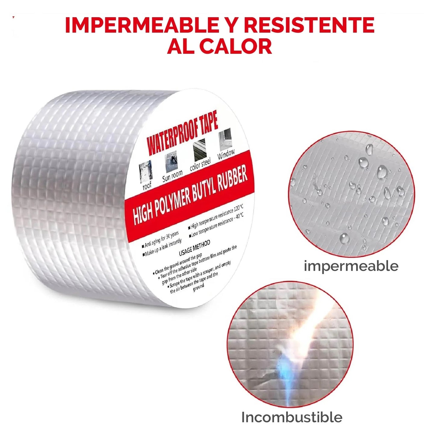 Cinta Adhesiva Impermeable 10M