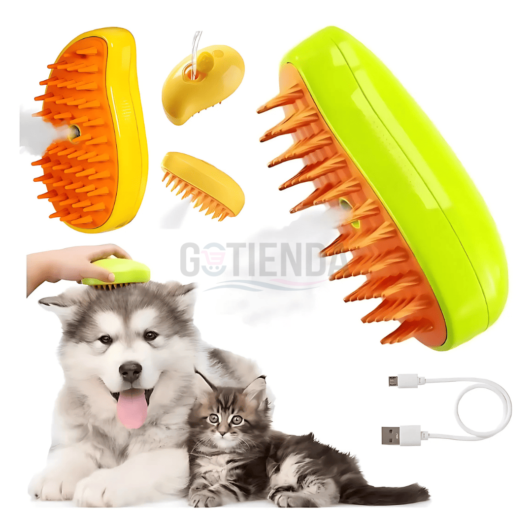 Cepillo Vaporizador 3 en 1 para mascotas