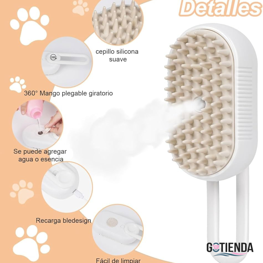 Cepillo de masaje a Vapor para mascotas